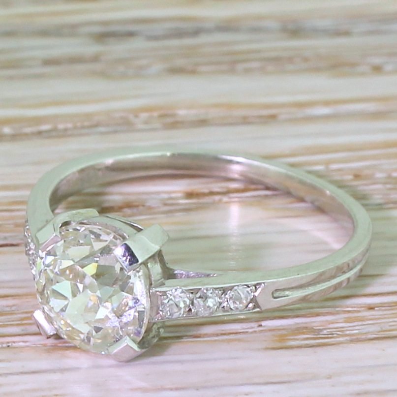 art deco 184 carat old cut diamond engagement ring circa 1930