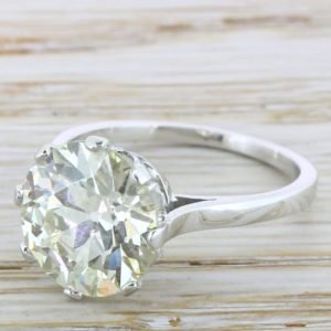 european cut diamond rings