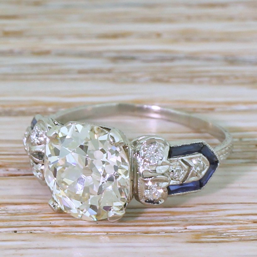 edwardian 322 carat old cut diamond engagement ring circa 1910