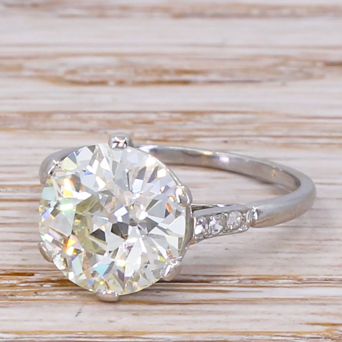 art deco 356 carat old cut diamond engagement ring circa 1920