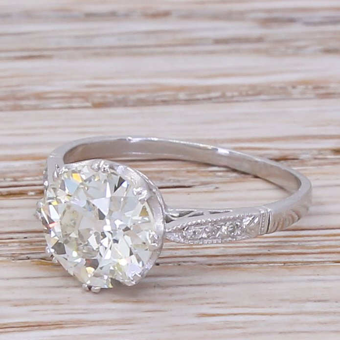 art deco 212 carat old cut diamond engagement ring circa 1920