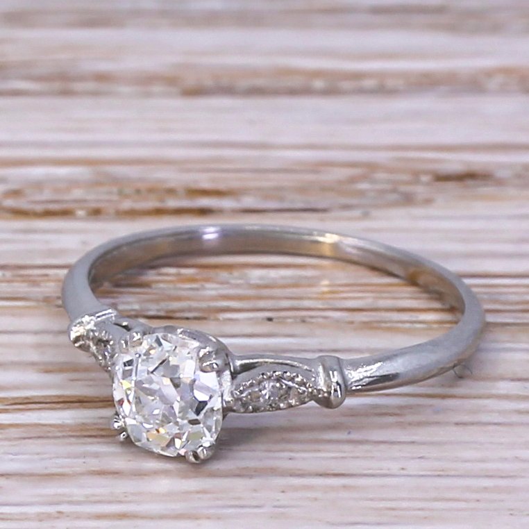 edwardian 062 carat old cut diamond engagement ring circa 1910
