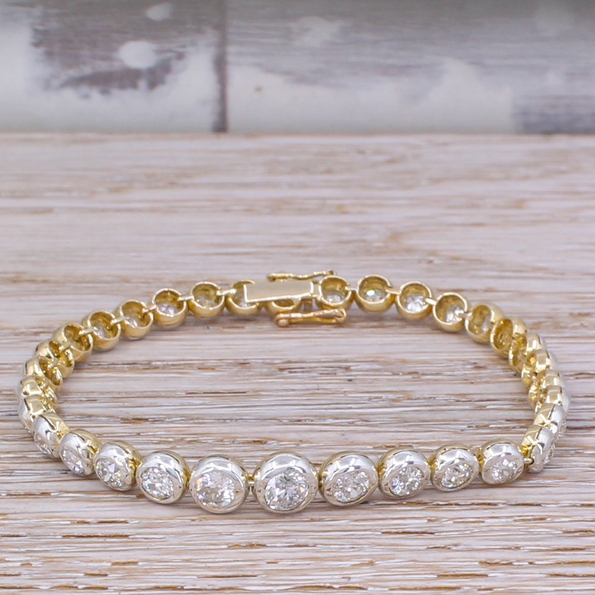 Pear Mesh Diamond Bracelet in Rose Gold