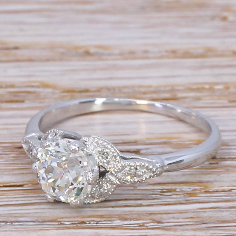edwardian 100 carat old cut diamond engagement ring circa 1910